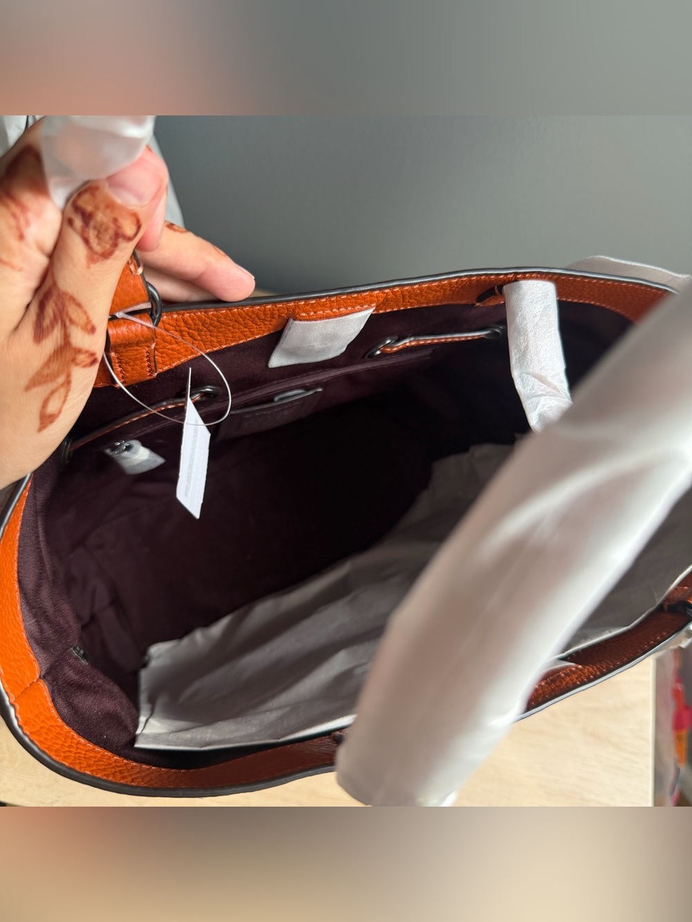Coach Andy Crossbody Horse & Carriage Pebbled Leather Sunset - Picture 5 of 6